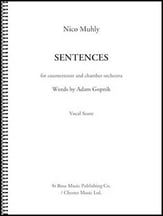 Sentences for Countertenor and Chamber Orchestra Vocal Solo & Collections sheet music cover